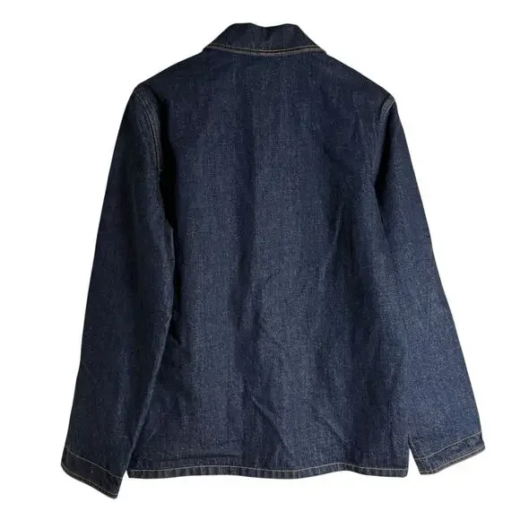 A.P.C. Indigo Anthonin Denim Patch Pocket Button Front Jean Jacket Size Small - Picture 11 of 16